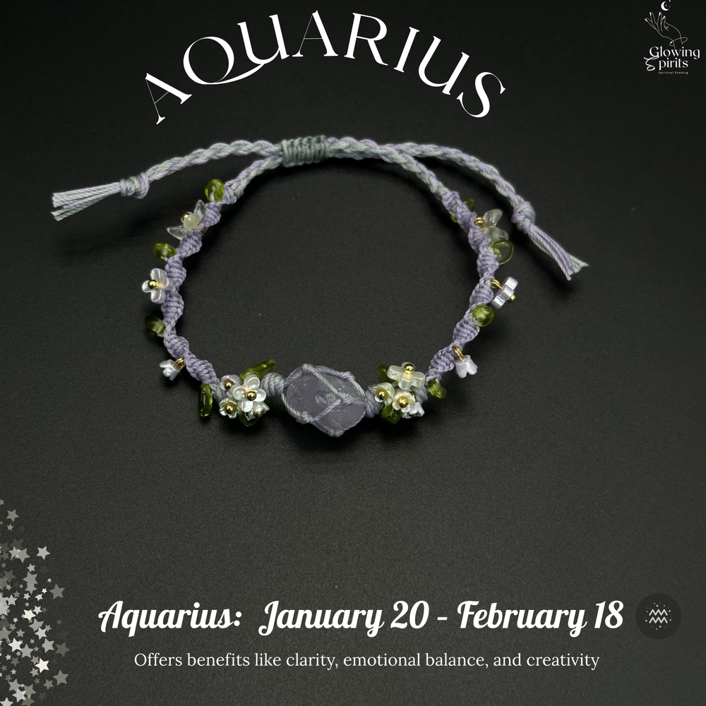 Aquarius zodiac bracelet — existing product photograph